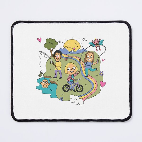 Item preview, Quirky Cartoon Characters Playing On A Rainbow Path designed and sold by Guacamole Greg.