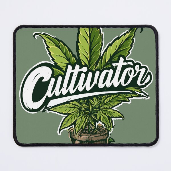 Item preview, Cultivator Cursive Green Plant Print designed and sold by RichardRags.