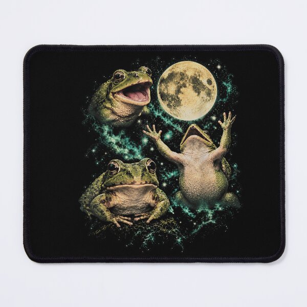 Item preview, Celestial Frog Trio Full Moon Cosmic Galaxy Art designed and sold by VioletNance.