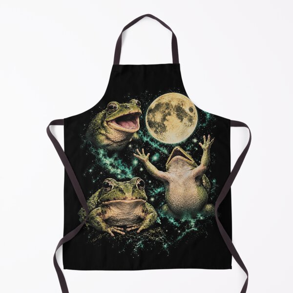 Item preview, Celestial Frog Trio Full Moon Cosmic Galaxy Art designed and sold by VioletNance.