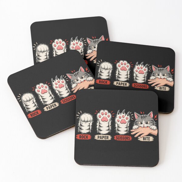 Item preview, Rock Paper Scissors Bite Funny Cat Meme designed and sold by gordonbwyashop.