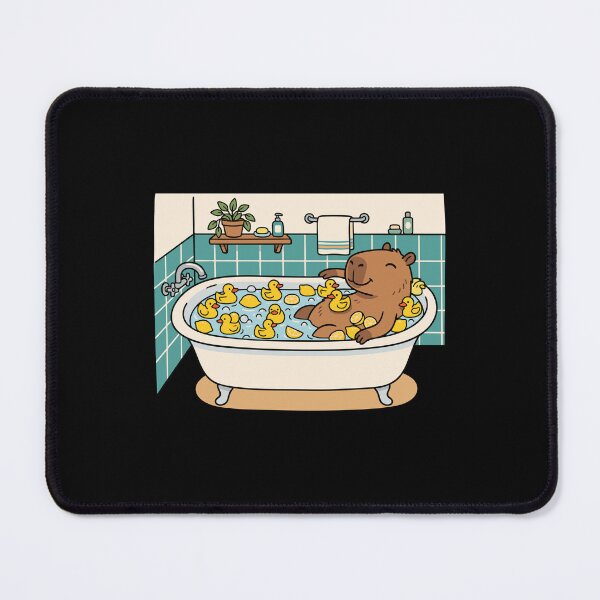 Item preview, Capybara Bubble Bath with Rubber Ducks and Yuzu designed and sold by PutroGraph.