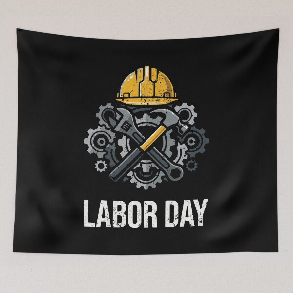 Item preview, Labor Day Industrial Tools And Gear Graphic AUG-400 designed and sold by noberic.
