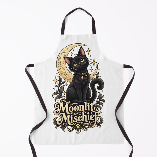 Item preview, Moonlit Mischief Black Cat designed and sold by Trendy-Artistry.