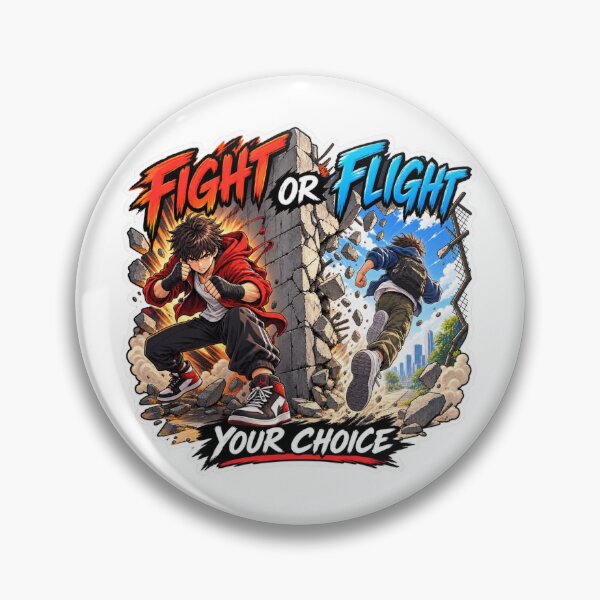 Item preview, Fight or Flight Your Choice Anime Graphic T-Shirt Sticker designed and sold by carestazafeli.