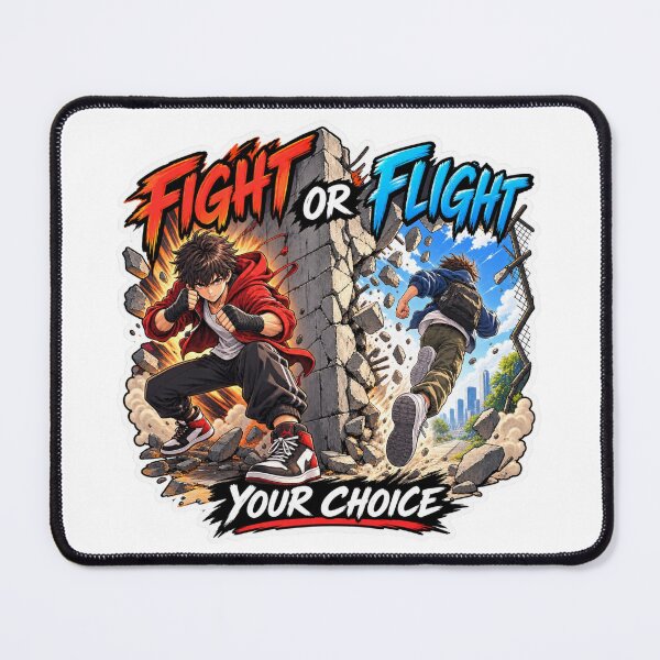 Item preview, Fight or Flight Your Choice Anime Graphic T-Shirt Sticker designed and sold by carestazafeli.