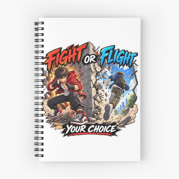 Item preview, Fight or Flight Your Choice Anime Graphic T-Shirt Sticker designed and sold by carestazafeli.