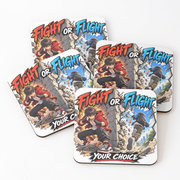 Item preview, Fight or Flight Your Choice Anime Graphic T-Shirt Sticker designed and sold by carestazafeli.