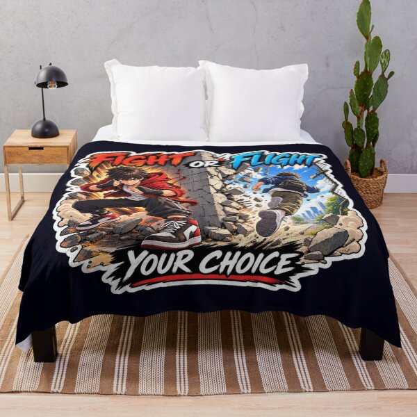Item preview, Fight or Flight Your Choice Anime Graphic T-Shirt Sticker designed and sold by carestazafeli.