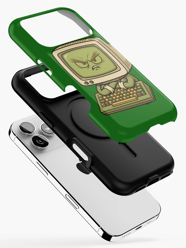 Thumbnail 2 of 4, iPhone Case, Grumpy Retro Computer Cartoon designed and sold by PreeCha Art & Co..