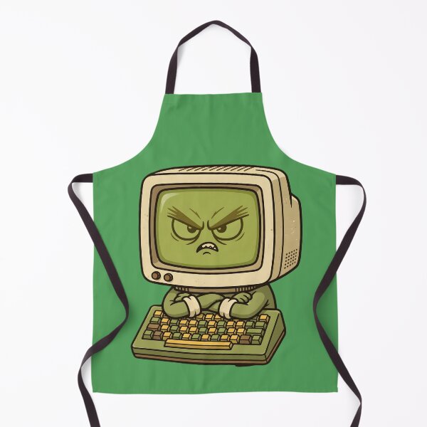 Item preview, Grumpy Retro Computer Cartoon designed and sold by PreeCha Art & Co..