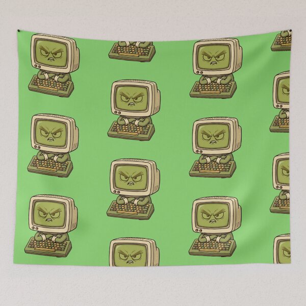 Item preview, Grumpy Retro Computer Cartoon designed and sold by PreeCha Art & Co..