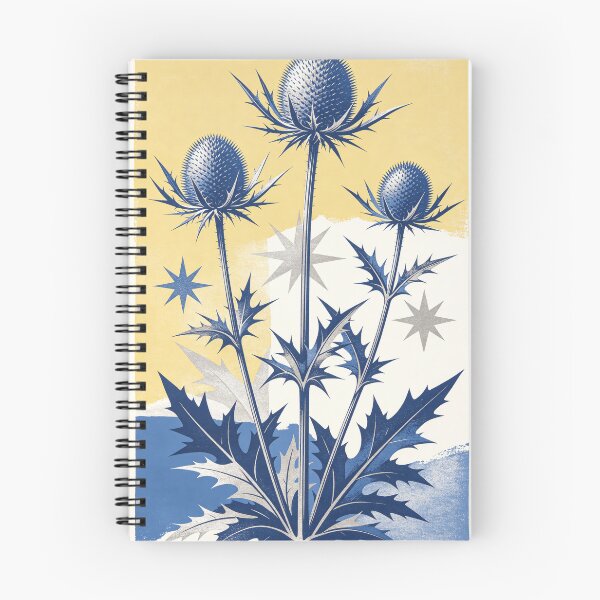 Item preview, Eryngium Planum Sea Holly Screen Botanical Art designed and sold by EduMaru_Arts.