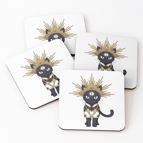 Item preview, Divine Third Eye Black Cat Sunburst Halo Egyptian Bastet Aesthetic designed and sold by mood-draftsman.