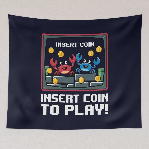 Item preview, Pixel Art Crabs - Arcade Gamer Retro Pixel designed and sold by SplashTastic.