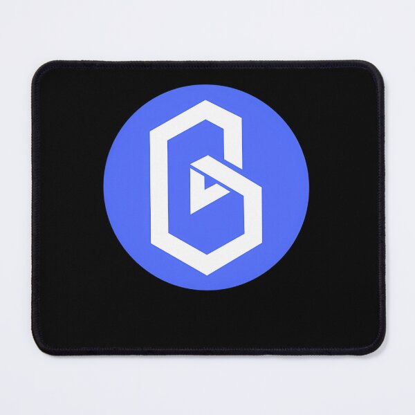 Item preview, White Geometric Letter Outline Inside Vibrant Blue Circular Coin designed and sold by SelinIsMe.