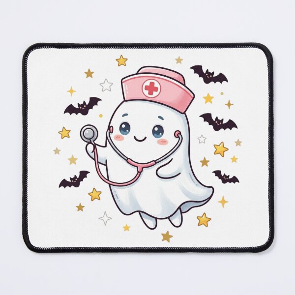 Item preview, Spooky Nurse Ghost Stethoscope Cute Halloween Nursing Gift designed and sold by KreatoLab.