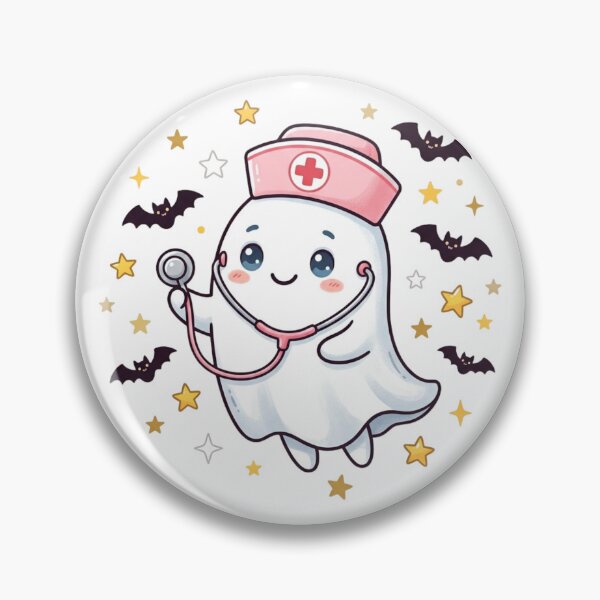 Item preview, Spooky Nurse Ghost Stethoscope Cute Halloween Nursing Gift designed and sold by KreatoLab.