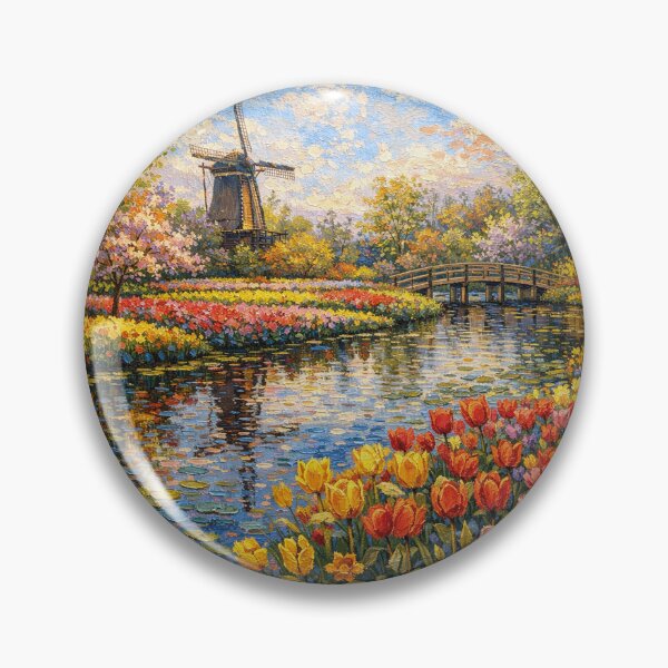 Item preview, A painting of Keukenhof, the Netherlands – A Beautiful place in Europe. designed and sold by GalleryKauffeld.