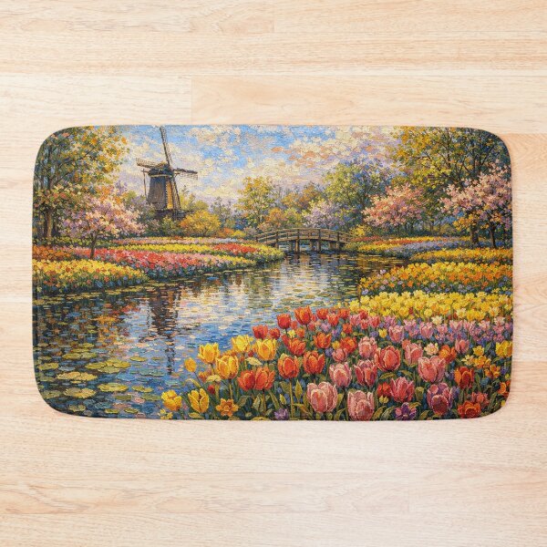 Item preview, A painting of Keukenhof, the Netherlands – A Beautiful place in Europe. designed and sold by GalleryKauffeld.