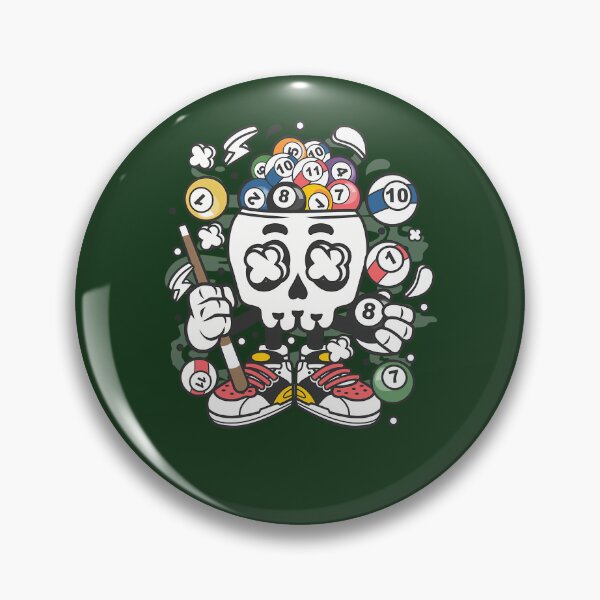 Artikelvorschau, Urban Billiards Pool Snooker Totenkopf-Aufkleber 482 entworfen und verkauft von DreamWorksde.
