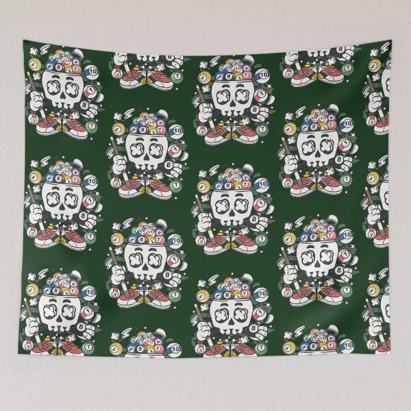 Item preview, Urban Billiards Pool Snooker Skull Head Sticker 482 designed and sold by DreamWorksde.