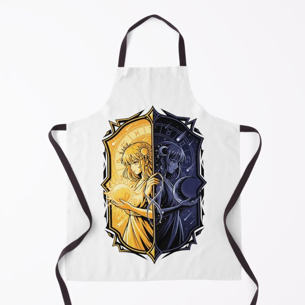 Item preview, Sun and Moon Goddesses Duality Zodiac Constellations Anime Tarot Aesthetic designed and sold by mood-draftsman.