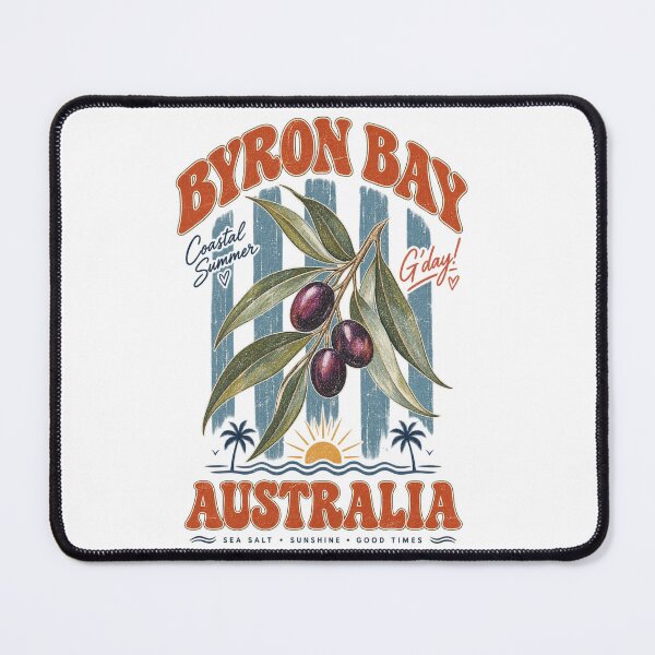 Item preview, Byron Bay Australia Coastal Summer Olive Branch Retro Surf G'day Beach designed and sold by Yellowriversss.