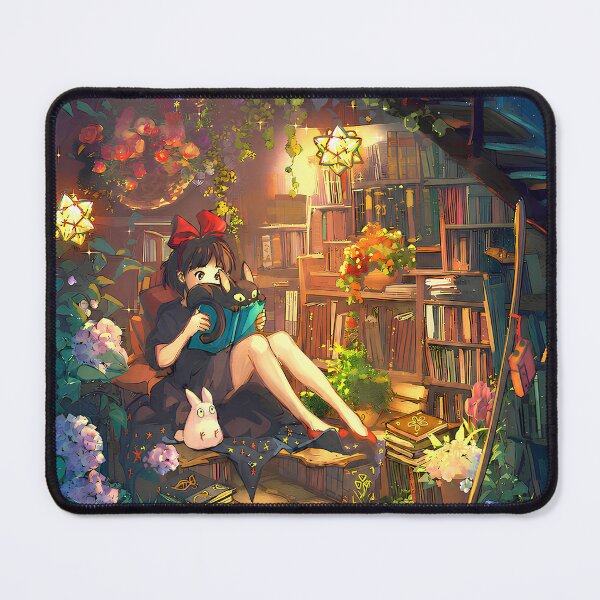 Item preview, Cute kawaii art girl [[kiki's]]-%[ghiblis]%- riding book aways  designed and sold by pryielvart.