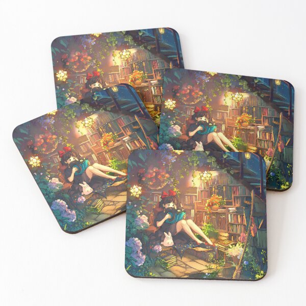 Item preview, Cute kawaii art girl [[kiki's]]-%[ghiblis]%- riding book aways  designed and sold by pryielvart.