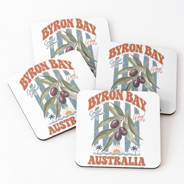Item preview, Byron Bay Australia Coastal Summer Olive Branch Retro Surf G'day Beach designed and sold by Yellowriversss.