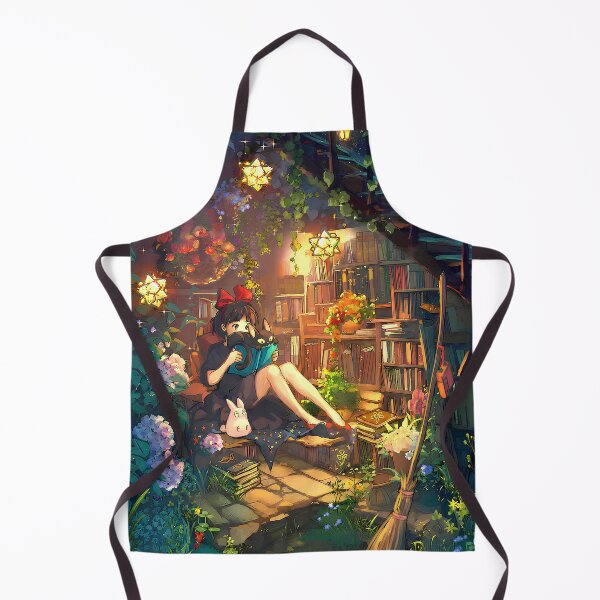 Item preview, Cute kawaii art girl [[kiki's]]-%[ghiblis]%- riding book aways  designed and sold by pryielvart.