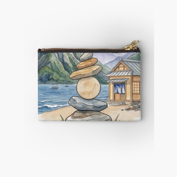 Item preview, Zen Stone Cairn Mountain Lake designed and sold by Dreamic.Art.