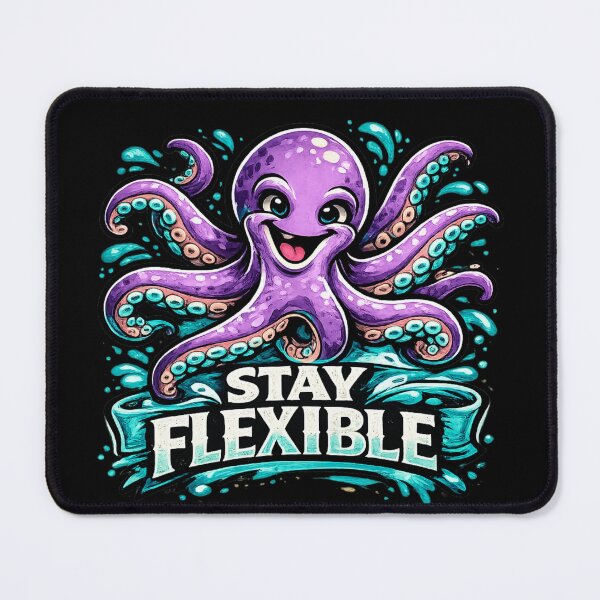 Item preview, Stay Flexible – Cute Purple Octopus Ocean Design designed and sold by ArtisticHeart21.