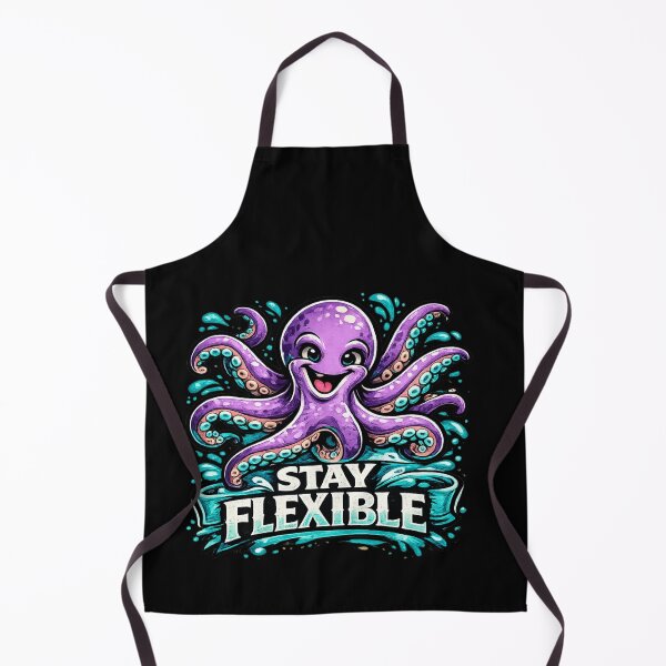 Item preview, Stay Flexible – Cute Purple Octopus Ocean Design designed and sold by ArtisticHeart21.