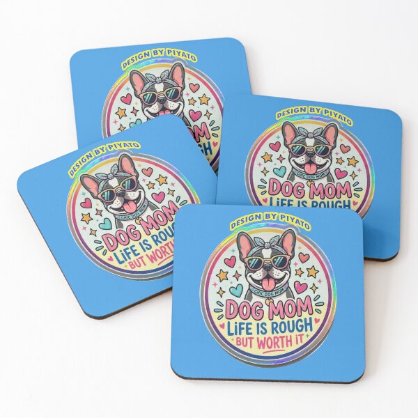 Item preview, Happy Dog Mom Quotes - Funny Cool Holographic Dog Mama Sticker designed and sold by PIYATO941DESIGN.