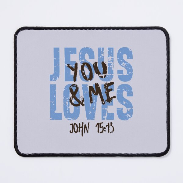 Item preview, Jesus Loves You & Me Shirt – John 15:13 Christian Faith Graphic Tee | Inspirational Bible Verse T-Shirt designed and sold by Golden Blaze Studio.