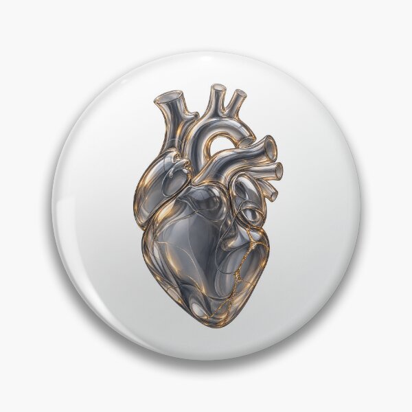 Item preview, Glass Anatomical Heart – Golden Fracture Surreal Anatomy designed and sold by Yuliik.