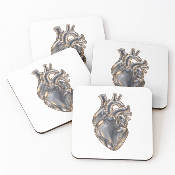 Item preview, Glass Anatomical Heart – Golden Fracture Surreal Anatomy designed and sold by Yuliik.