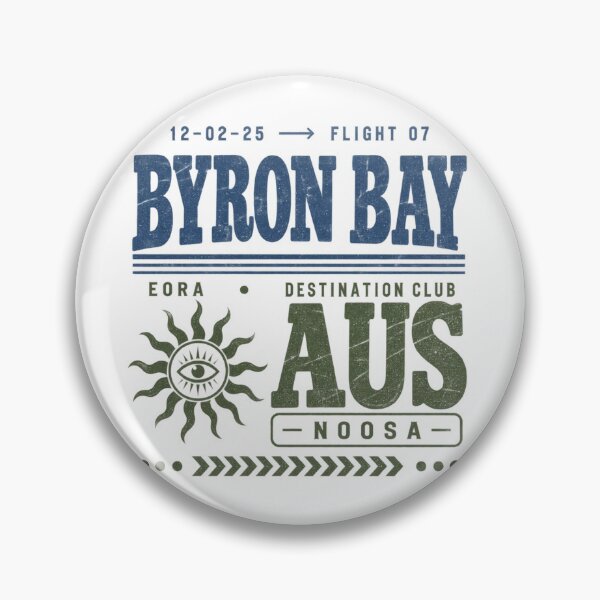 Item preview, Byron Bay Noosa Aus Vintage Flight Destination Club Eora Sun Eye Retro Surf designed and sold by Yellowriversss.