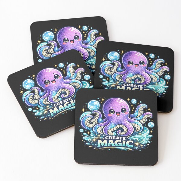 Item preview, Create Magic – Cute Magical Octopus Design designed and sold by ArtisticHeart21.