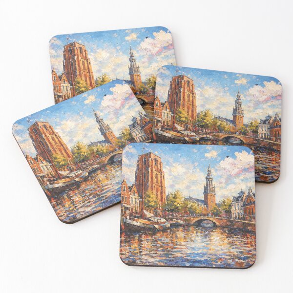 Item preview, A painting of Leeuwarden, the Netherlands – A Beautiful city in Europe. designed and sold by GalleryKauffeld.