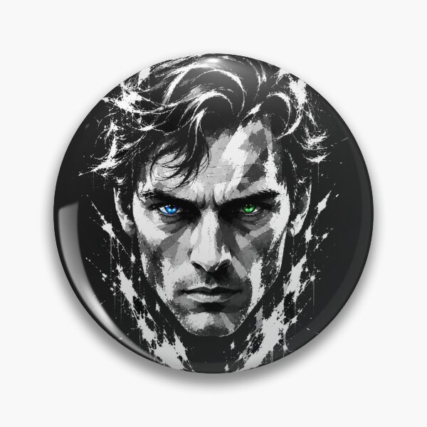 Item preview, Fragmented Male Portrait with Heterochromia Sci-Fi Art designed and sold by CSterling11.