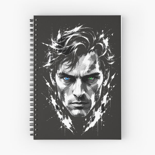 Item preview, Fragmented Male Portrait with Heterochromia Sci-Fi Art designed and sold by CSterling11.