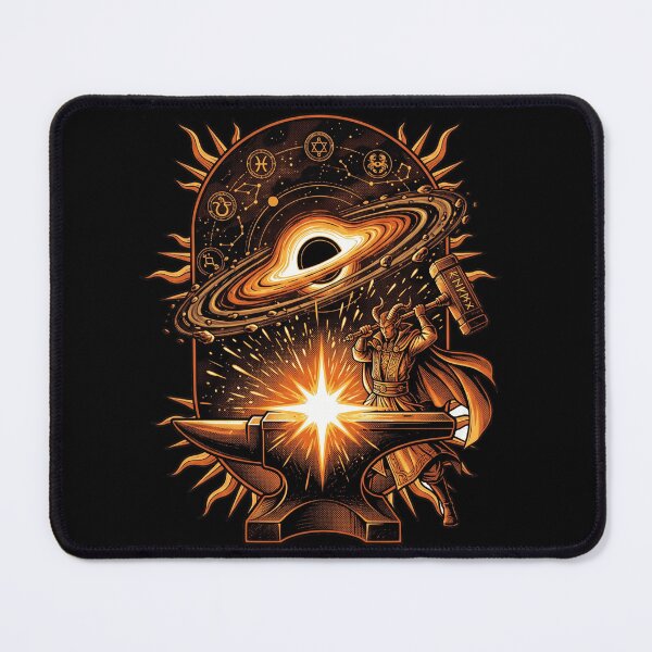 Item preview, Cosmic Blacksmith Forging Stars Celestial Anvil Alchemist Aesthetic designed and sold by mood-draftsman.