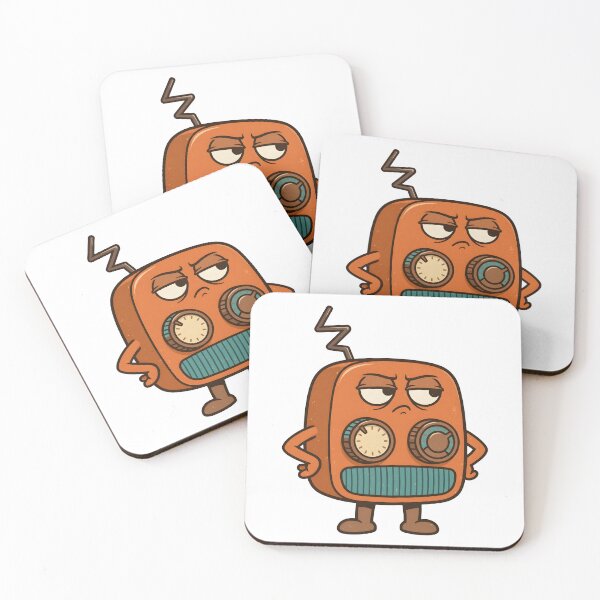 Item preview, Vintage Grumpy Radio Retro Cartoon designed and sold by PreeCha Art & Co..