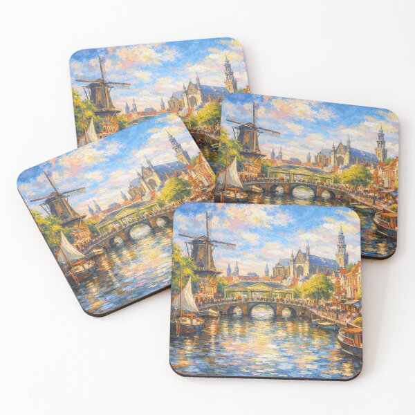 Item preview, A painting of Leiden, the Netherlands – A Beautiful place in Europe. designed and sold by GalleryKauffeld.