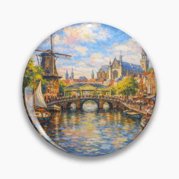 Item preview, A painting of Leiden, the Netherlands – A Beautiful place in Europe. designed and sold by GalleryKauffeld.
