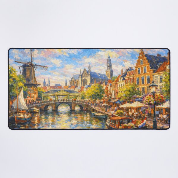 Item preview, A painting of Leiden, the Netherlands – A Beautiful place in Europe. designed and sold by GalleryKauffeld.