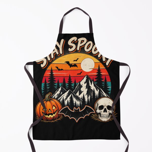 Item preview, Stay Spooky Halloween Mountain Scene with Pumpkin and Skull designed and sold by AddieBlu.